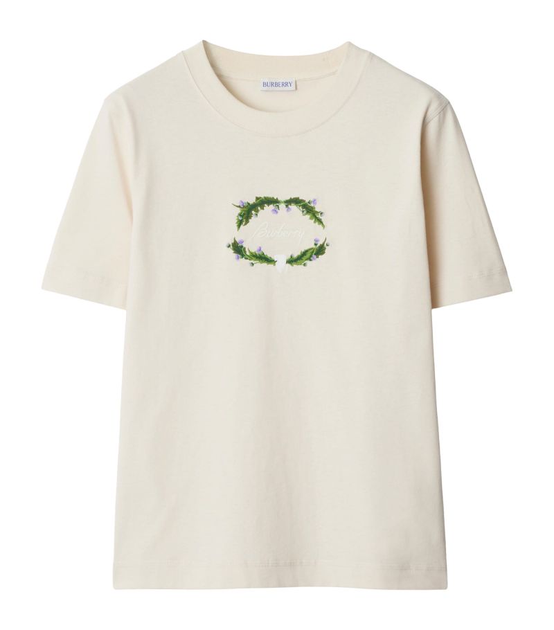 Burberry Burberry Cotton Thistle Logo T-Shirt