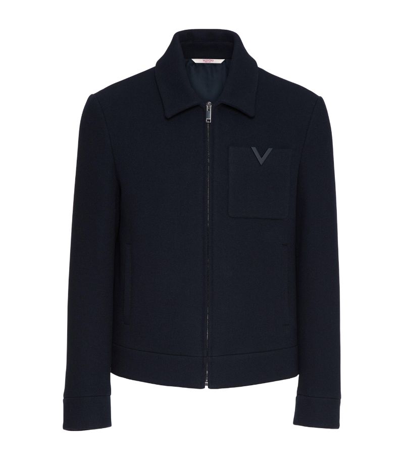 Valentino Valentino Virgin Wool V-Detail Jacket