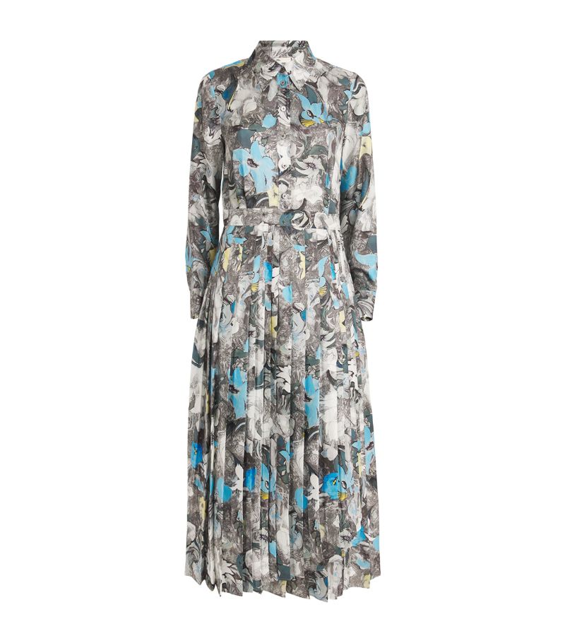 Tory Burch Tory Burch Silk Twill Printed Midi Dress