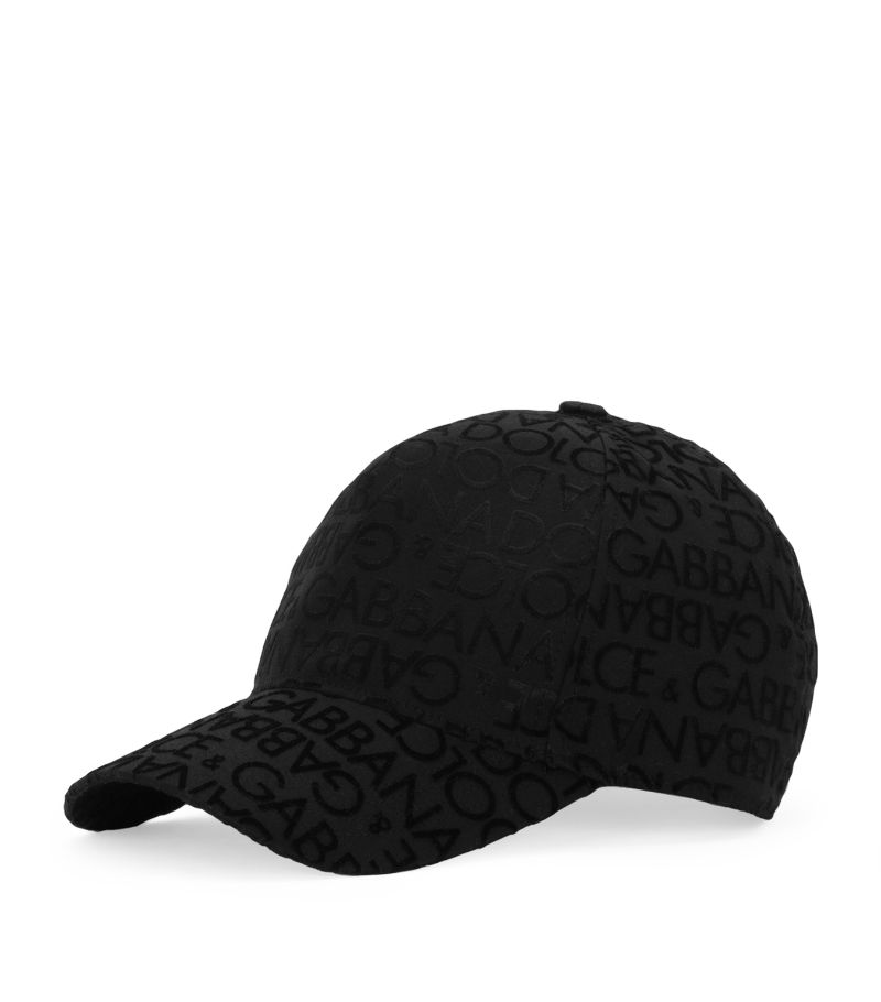 Dolce & Gabbana Dolce & Gabbana All-Over Flocked Logo Baseball Cap