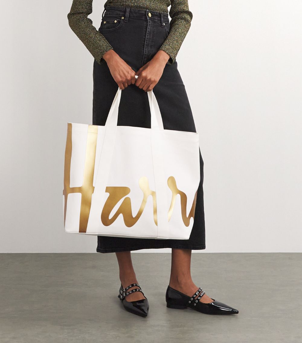 Harrods Harrods Large Cotton Logo Tote Bag