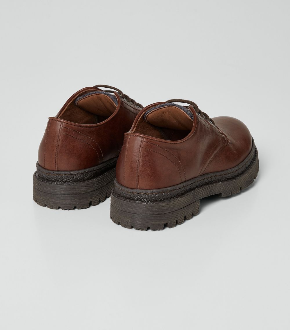 Brunello Cucinelli Kids Brunello Cucinelli Kids Leather Lace-Up Shoes