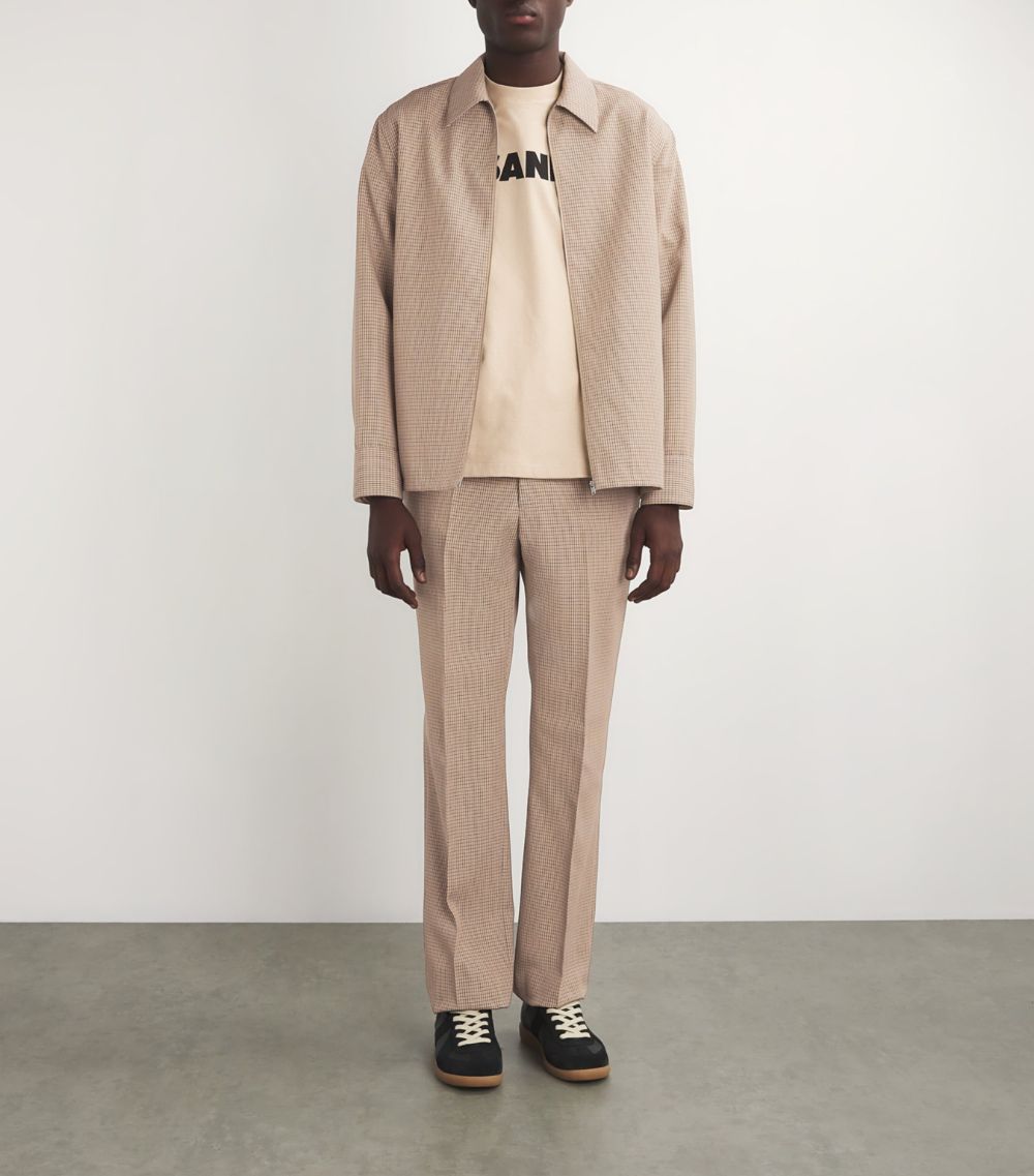 Jil Sander Jil Sander Check Straight Tailored Trousers