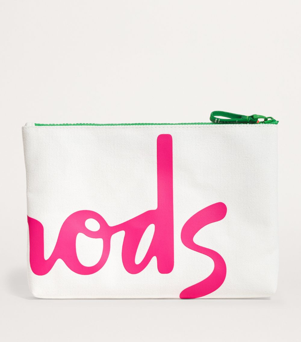 Harrods Harrods Medium Cotton Logo Pouch