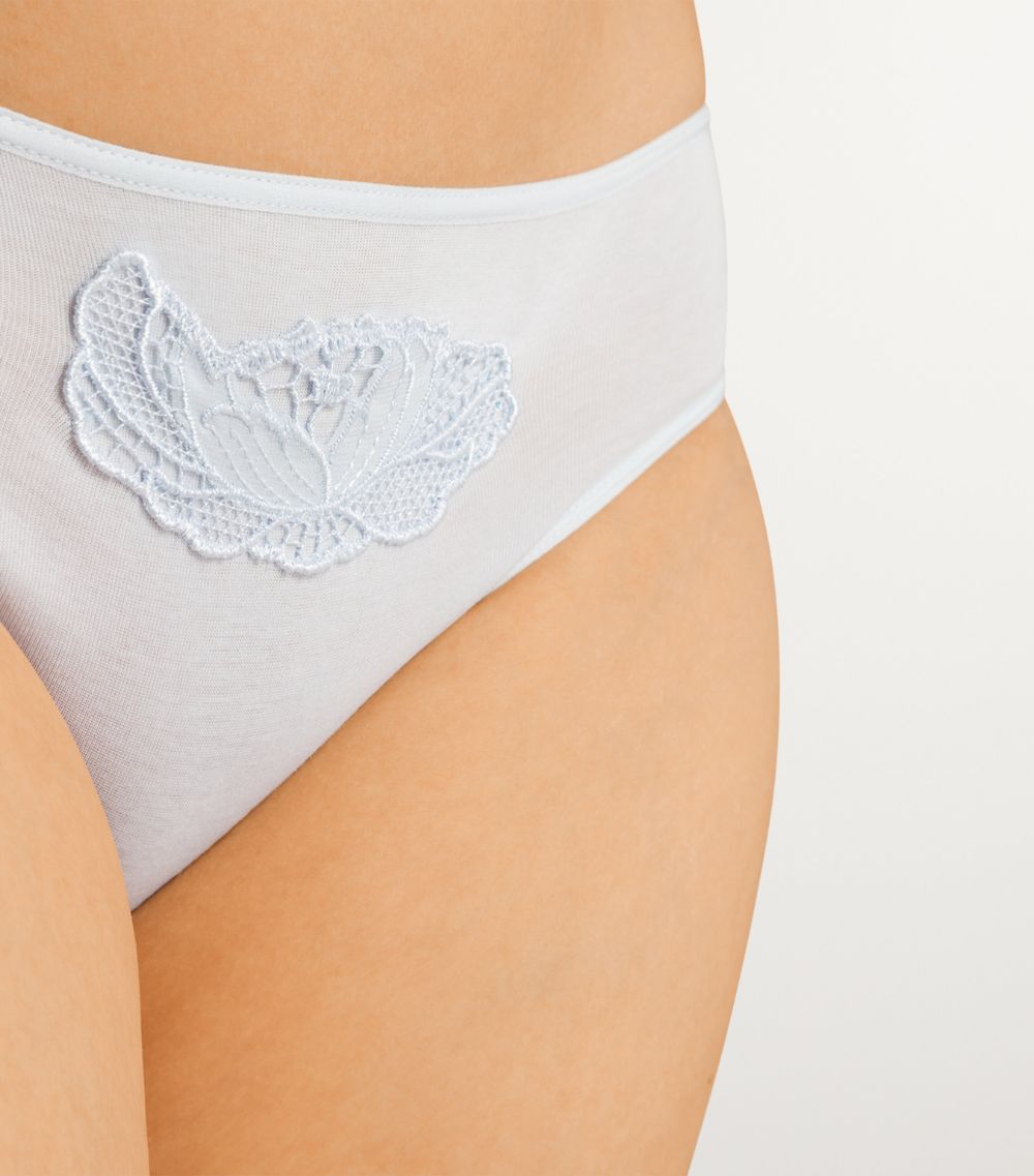 Hanro Hanro Embroidered Anne Midi Briefs