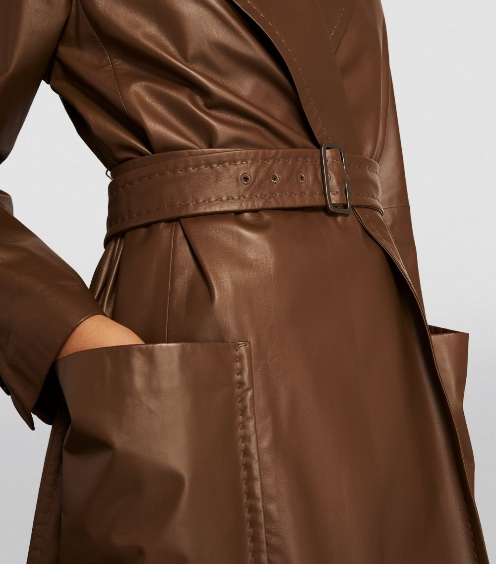 Max Mara Max Mara Leather Trench Coat