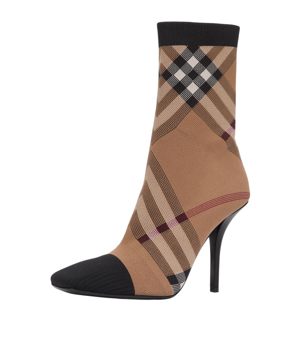 Burberry Burberry Knitted Check Sock Boots 105