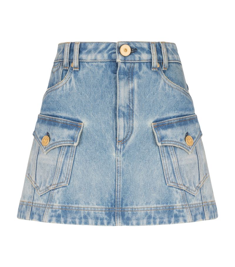 Balmain Balmain Denim Mini Skirt