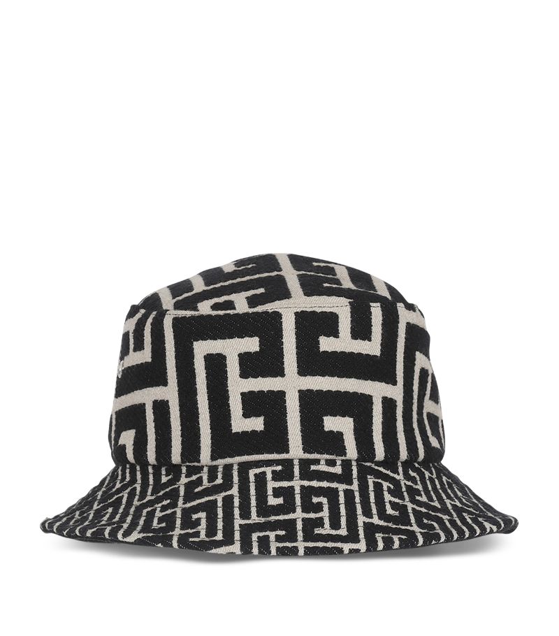 Balmain Balmain Reversible Monogram Bucket Hat