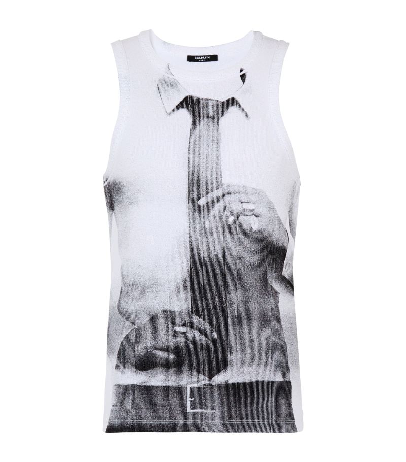 Balmain Balmain Tie Tank Top