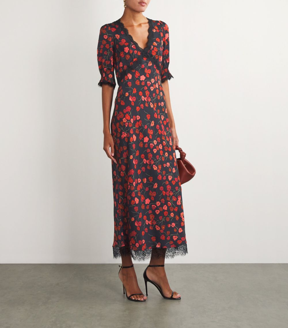  Rixo Poppy Print Annina Midi Dress