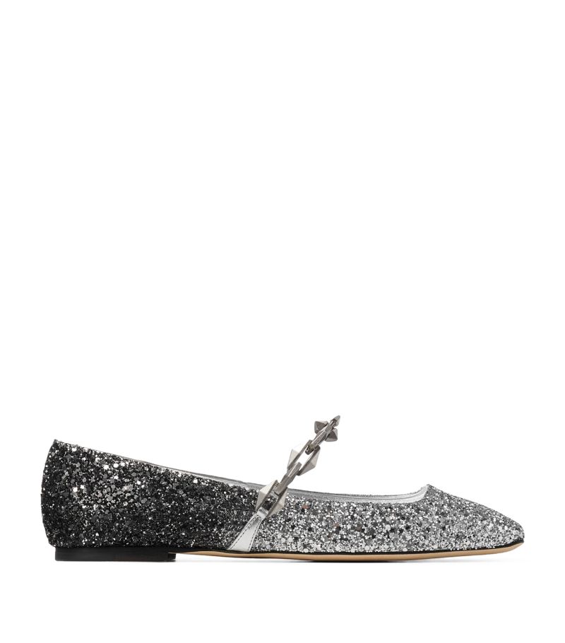 Jimmy Choo Jimmy Choo Diamond Tilda Glitter Ballet Flats