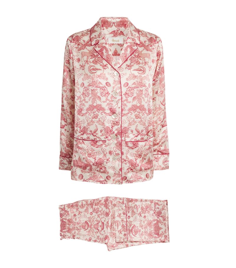 Harrods Harrods Silk Menagerie Print Pyjama Set