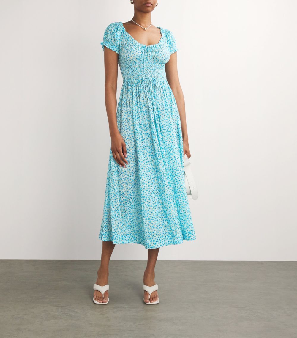 Dôen Dôen Bleu Daisy Fields Print Ashlynn Dress