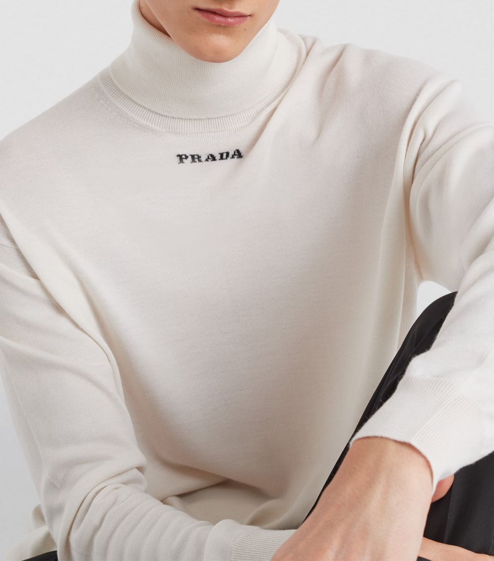 Prada Prada Logo Rollneck Sweater