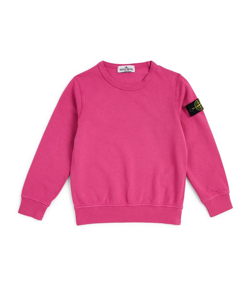 Stone Island Junior Stone Island Junior Cotton Logo Sweatshirt (2-14 Years)