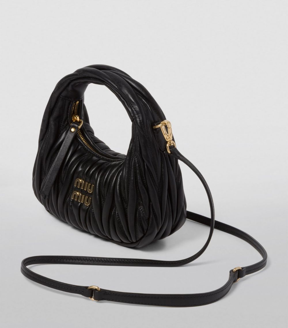 Miu Miu Miu Miu Mini Matelassé Leather Wander Top-Handle Bag