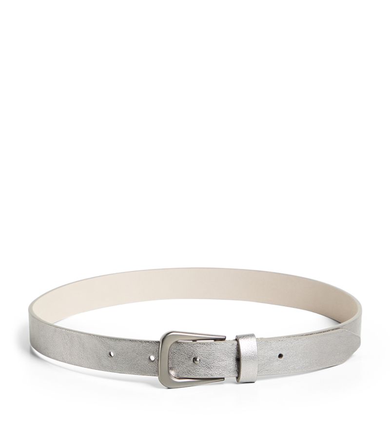 Brunello Cucinelli Kids Brunello Cucinelli Kids Leather Lamé Belt