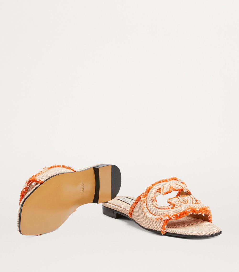 Gucci Gucci Canvas Interlocking G Sandals