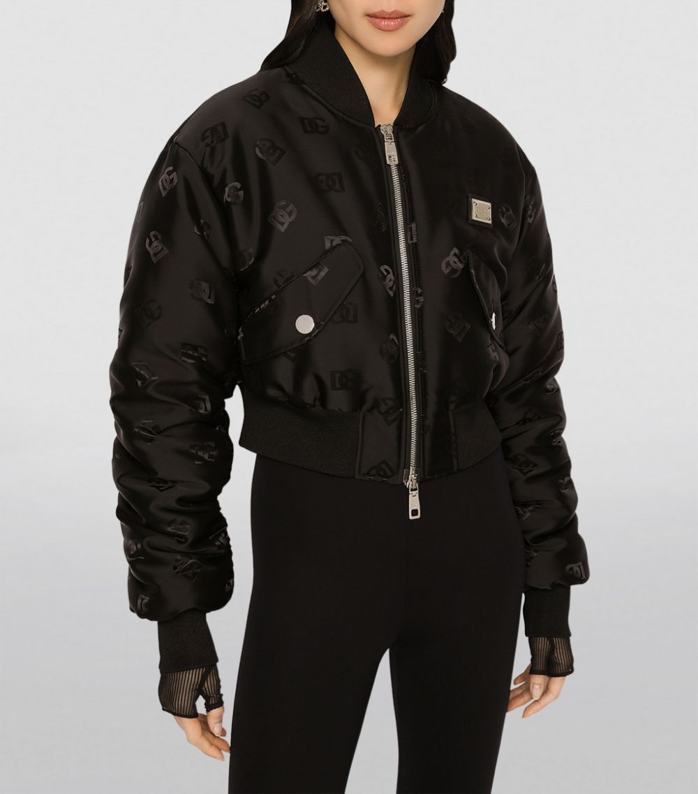 Dolce & Gabbana Dolce & Gabbana All-Over Logo Bomber Jacket