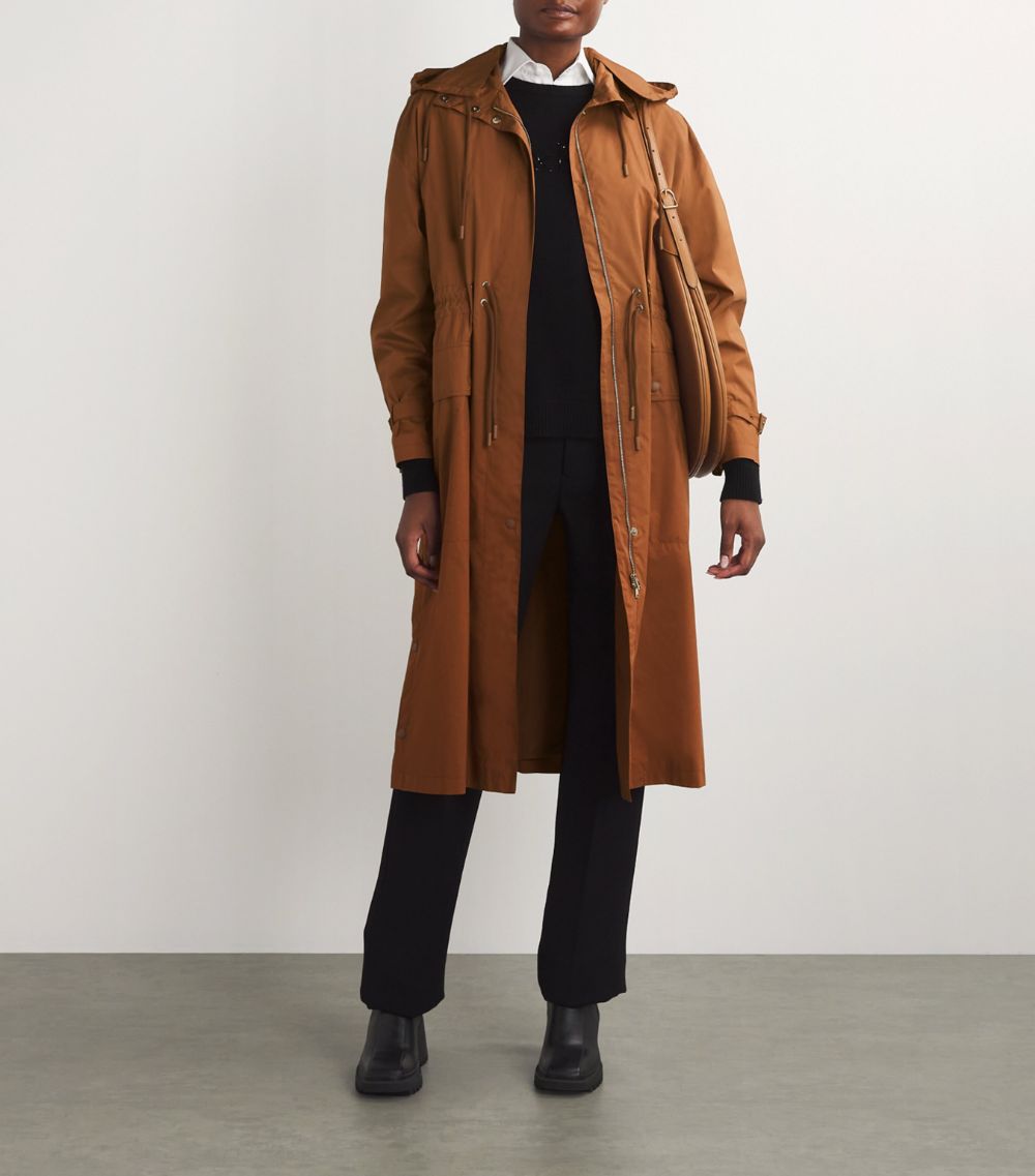 Max Mara Max Mara Cotton-Blend Longline Raincoat