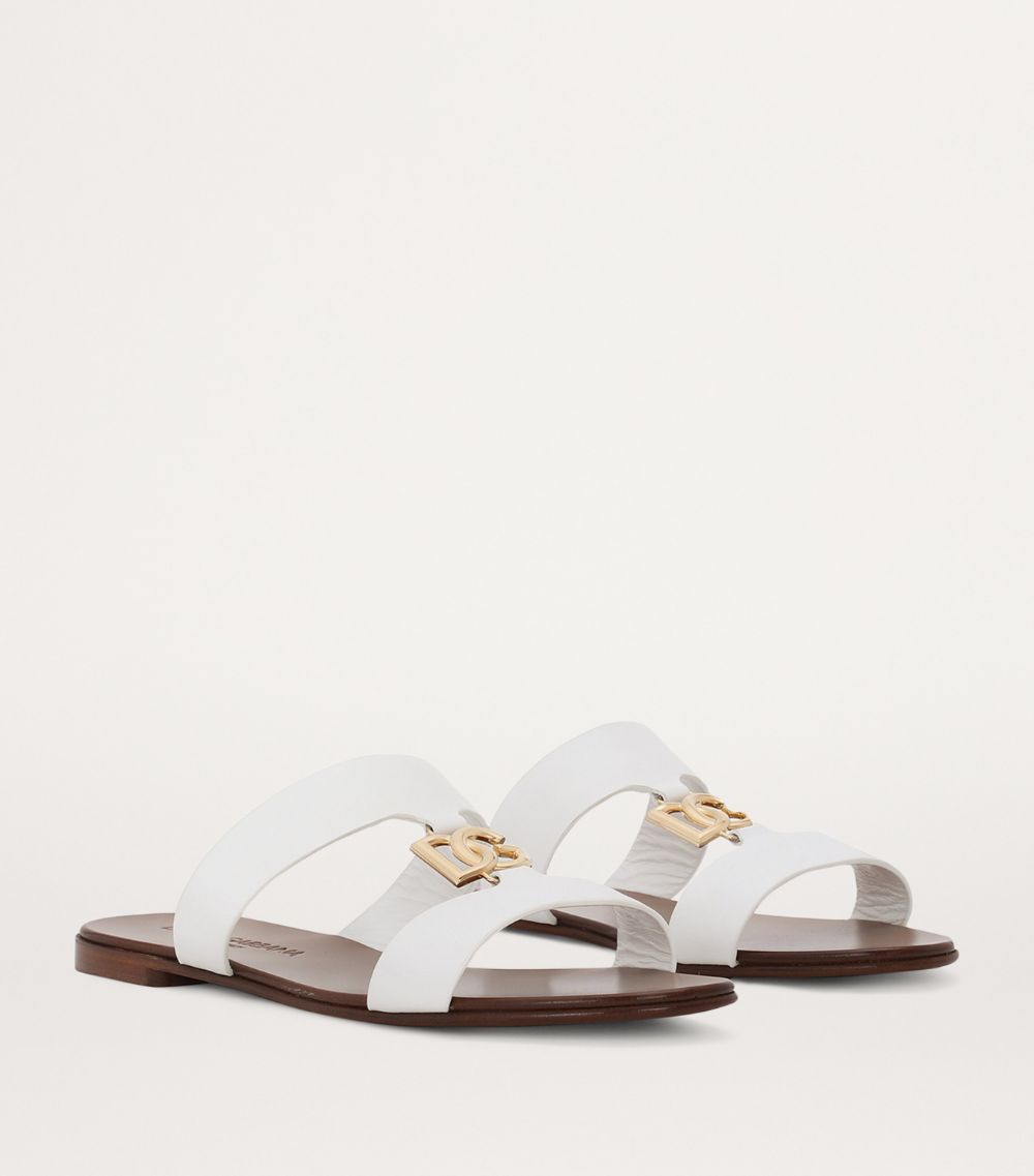 Dolce & Gabbana Dolce & Gabbana Leather Dg Sandals