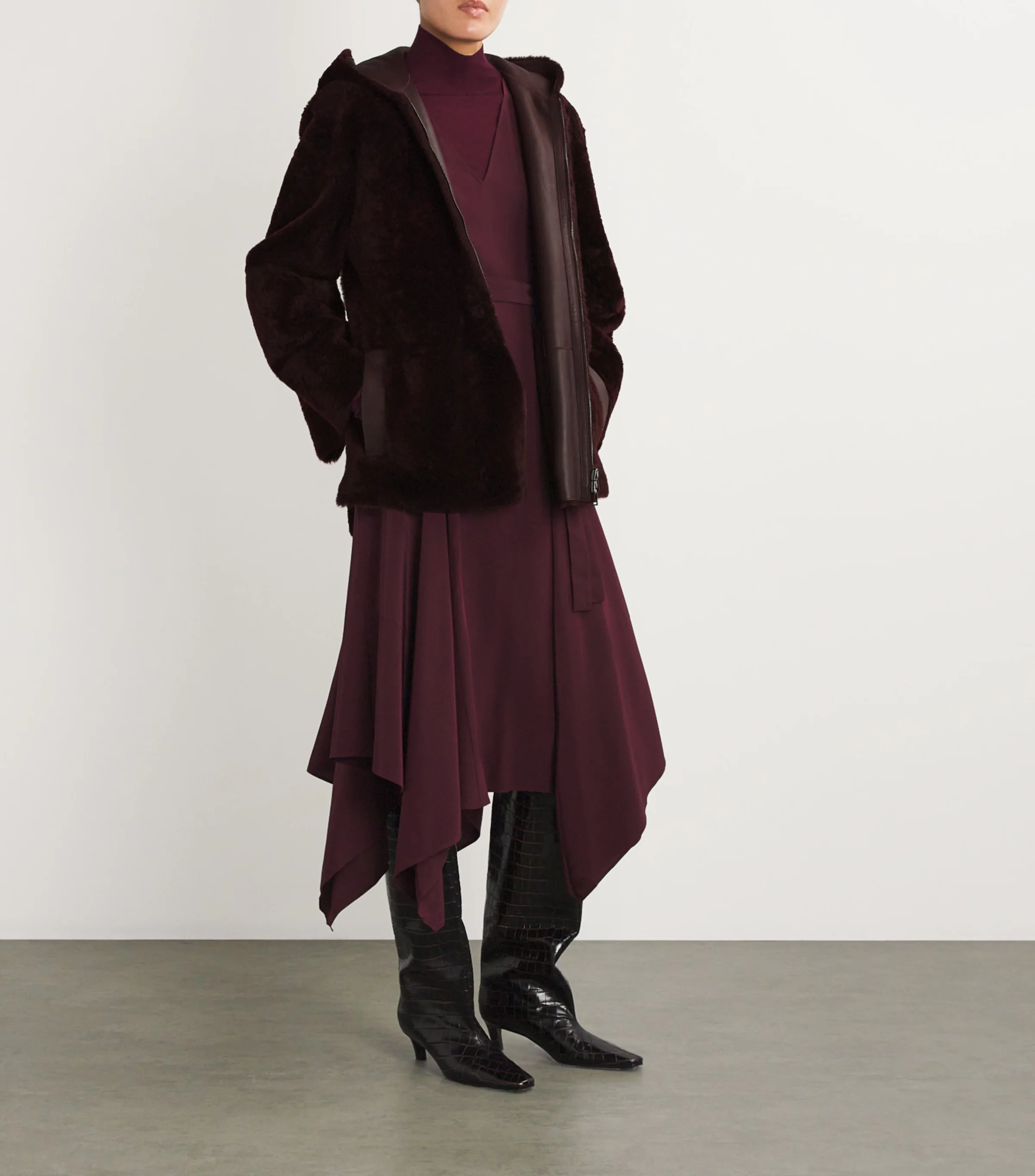 Joseph Joseph Shearling Reversible Cosser Coat