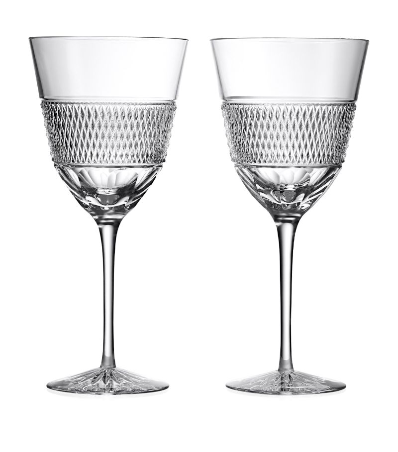 Waterford Waterford Set Of 2 Crystal Copper Coast White Wine Glasses