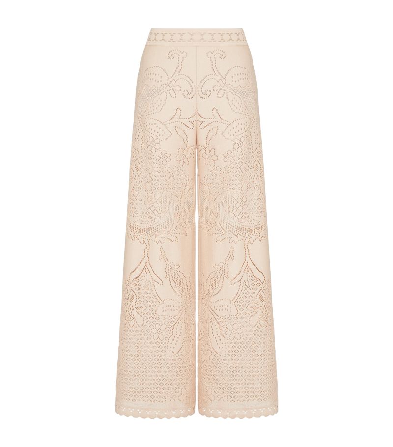 VALENTINO GARAVANI Valentino Garavani Guipure Lace Cropped Trousers