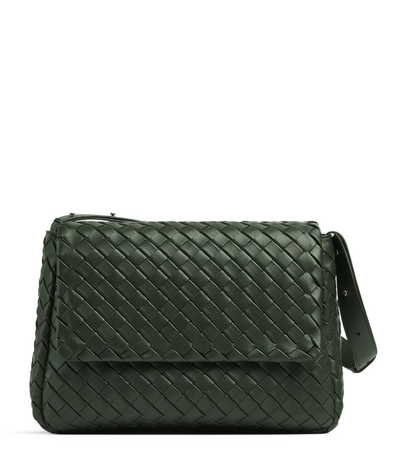 Bottega Veneta Bottega Veneta Lambskin Intreccio Messenger Bag