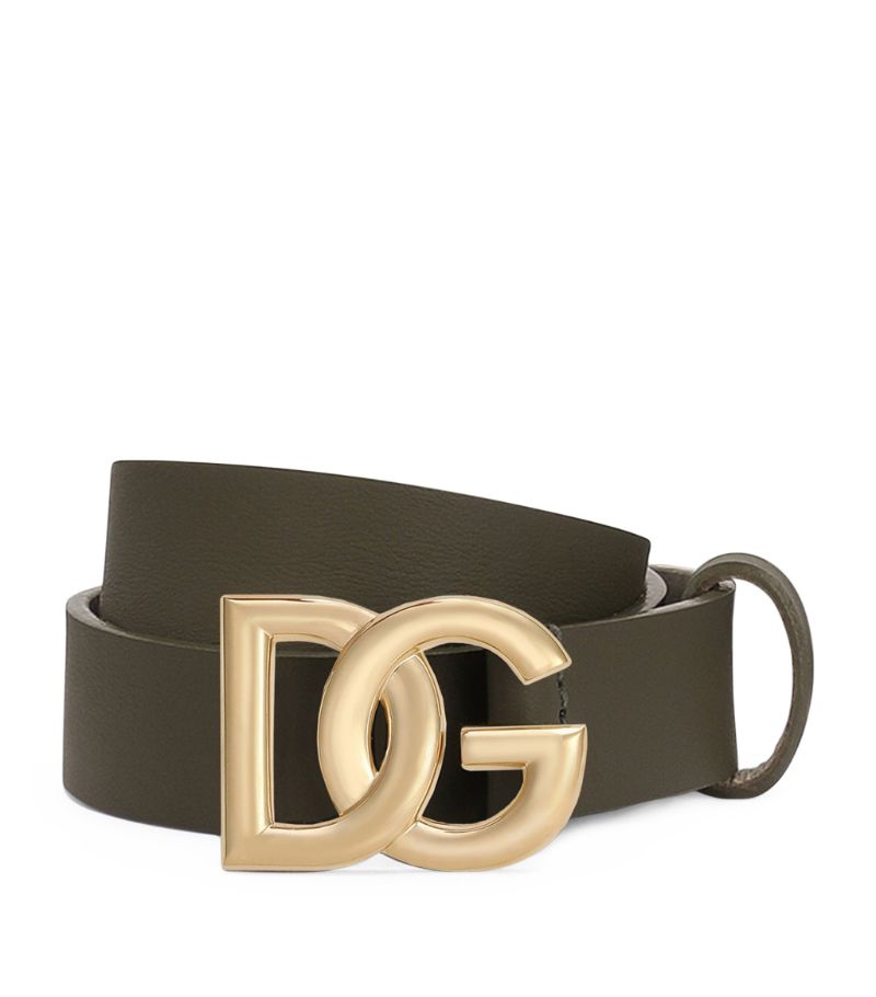 Dolce & Gabbana Dolce & Gabbana Kids Leather Logo Belt