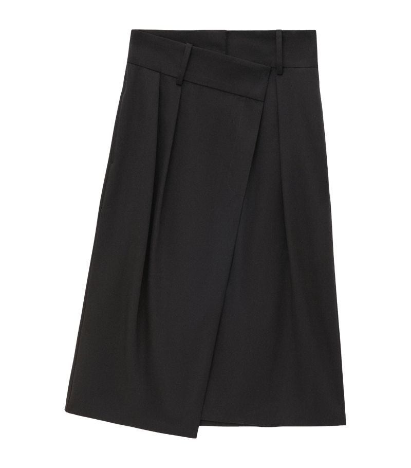 Loewe Loewe Cotton-Silk Gabardine Wrap Skirt