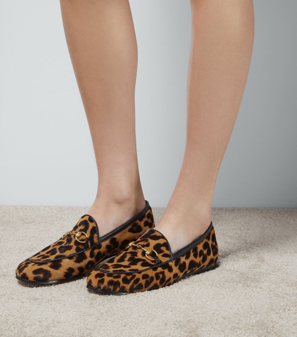 Gucci Gucci Animal Print Jordaan Loafers