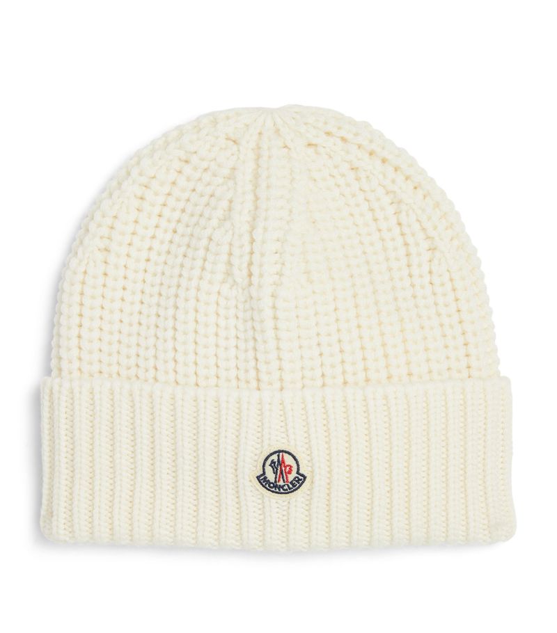 Moncler Moncler Wool Logo-Patch Beanie