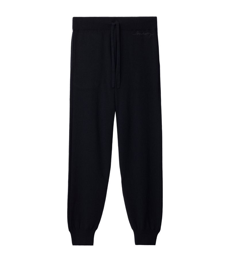 Burberry Burberry Cashmere Logo-Embroidered Sweatpants