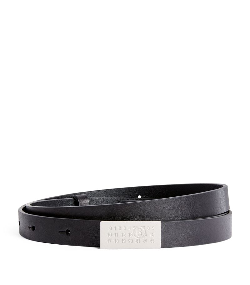 MM6 Maison Margiela Mm6 Maison Margiela Leather Numeric Plaque Belt