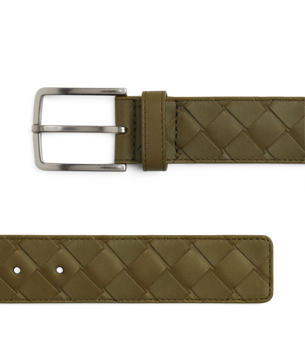 Bottega Veneta Bottega Veneta Leather Intrecciato Belt