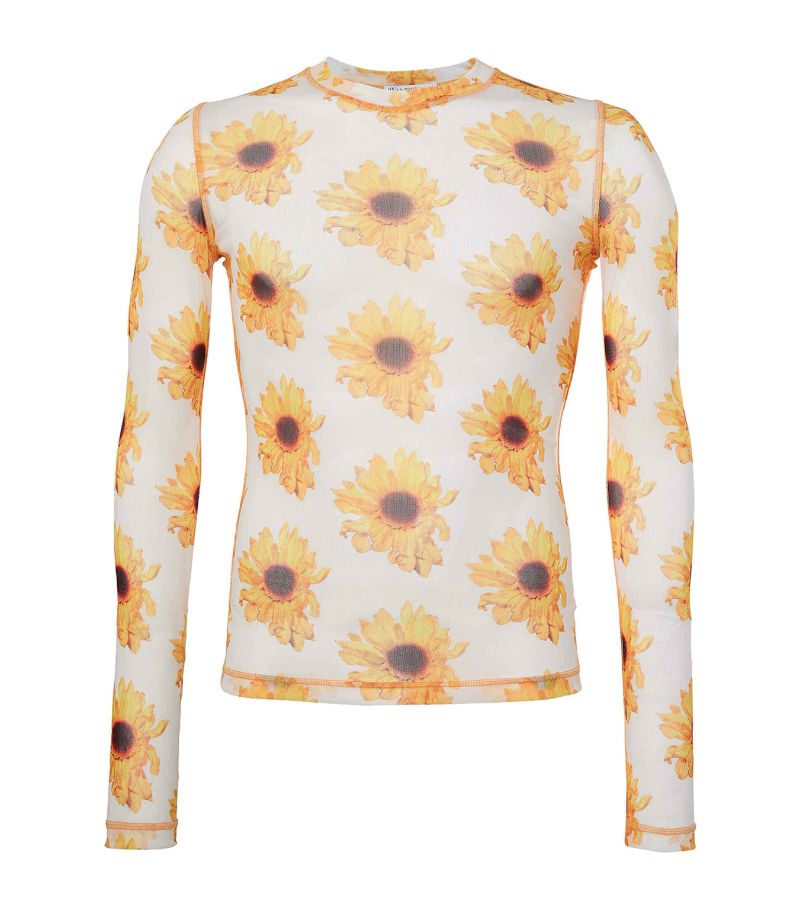 Jw Anderson Jw Anderson Mesh Sunflower T-Shirt