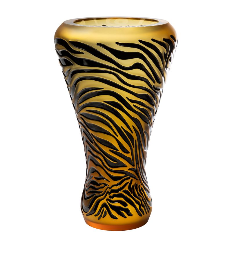 Lalique Lalique Crystal Tiger Vase (45Cm)