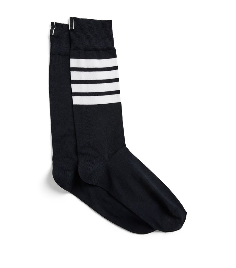 Thom Browne Thom Browne Cotton-Blend 4-Bar Mid-Calf Socks