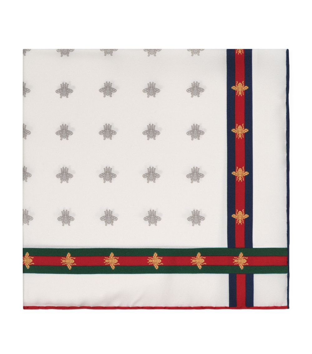 Gucci Gucci Silk Bee Pocket Square