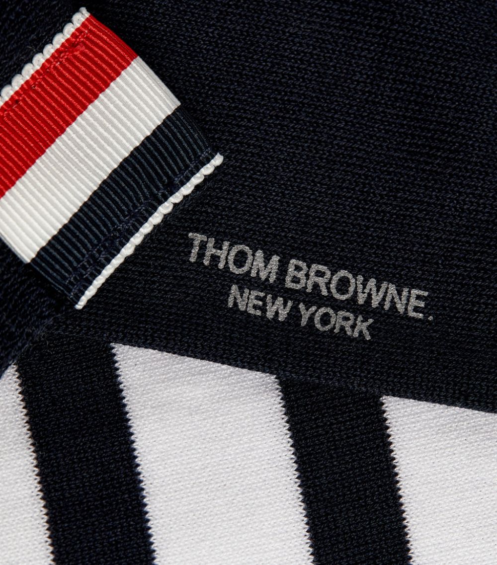 Thom Browne Thom Browne Cotton-Blend 4-Bar Over-The-Calf Socks