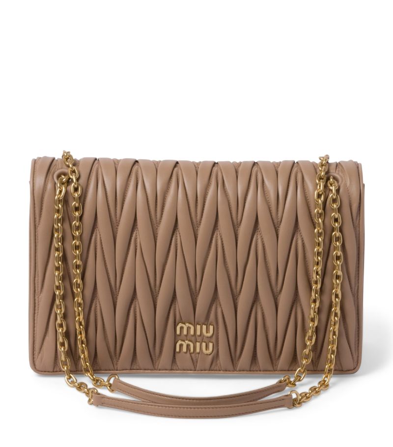 Miu Miu Miu Miu Leather Matelassé Shoulder Bag