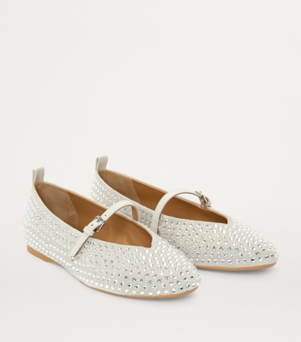 Jw Anderson Jw Anderson Suede Embellished Ballet Flats