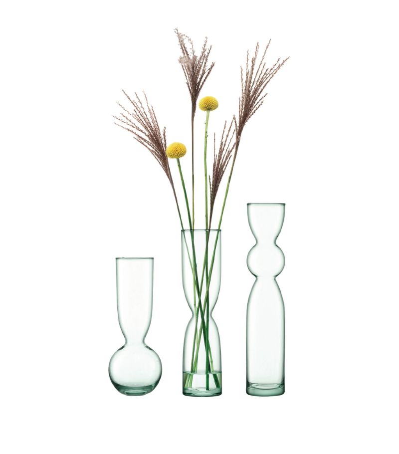 Lsa International Lsa International Recycled Glass Canopy Vases (Set Of 3)