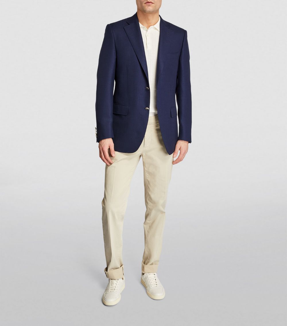 Canali Canali Mohair-Blend Single-Breasted Blazer