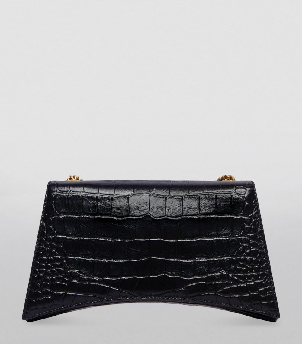 Balenciaga Balenciaga Xs Croc-Embossed Leather Crush Shoulder Bag