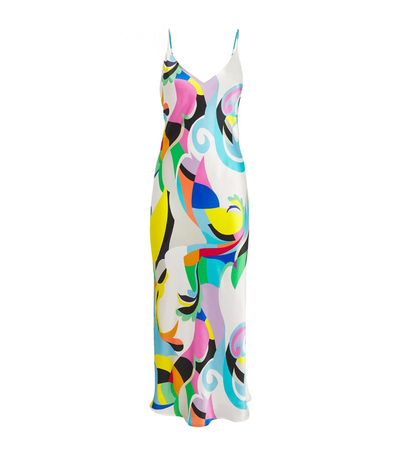 L'Agence L'Agence Silk Seridie Midi Slip Dress