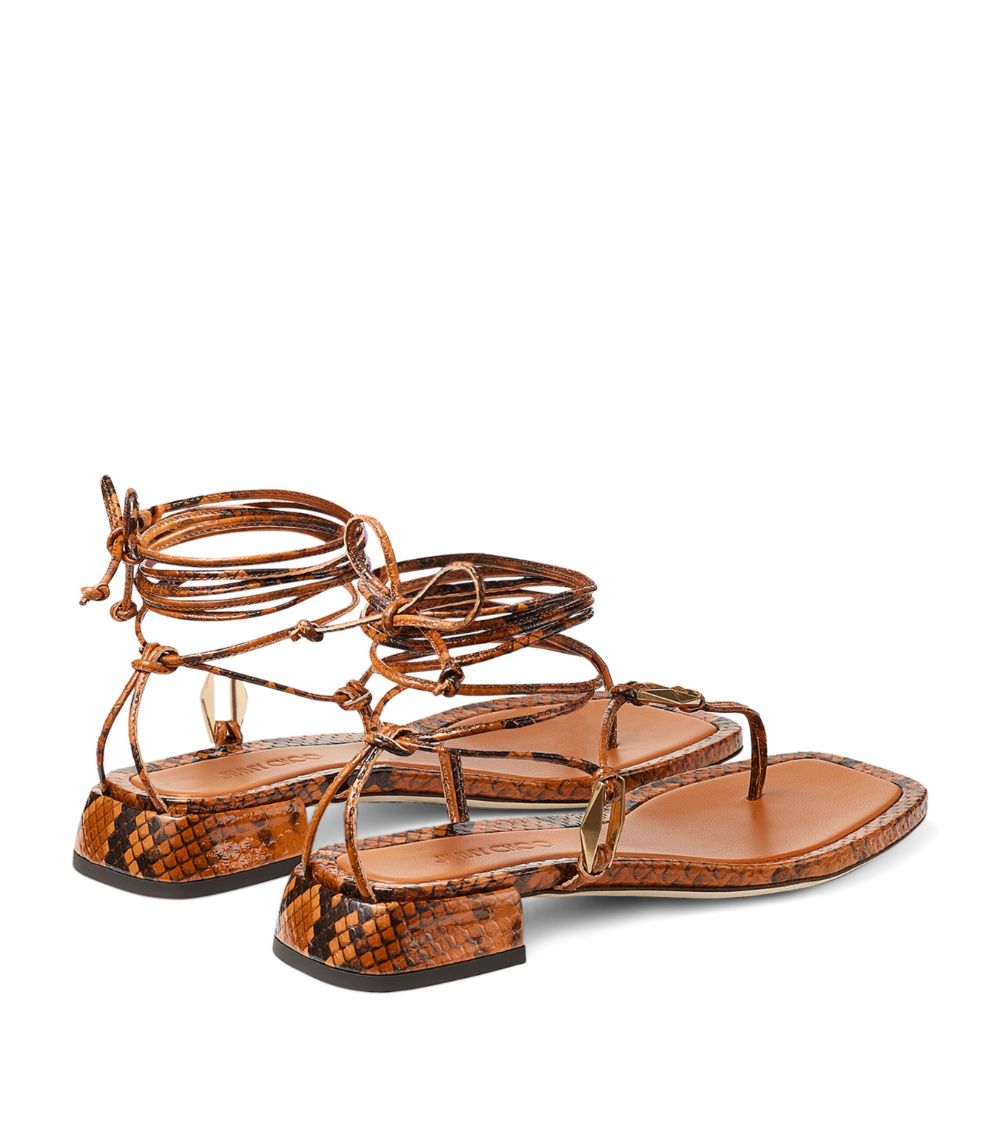 Jimmy Choo Jimmy Choo Onyxia 25 Leather Strappy Sandals