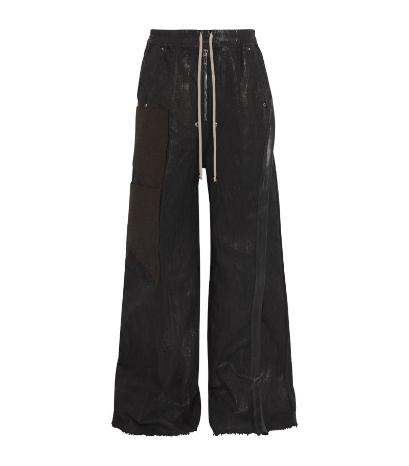 Rick Owens Rick Owens Tyre-Trim Wide-Leg Coated Jeans